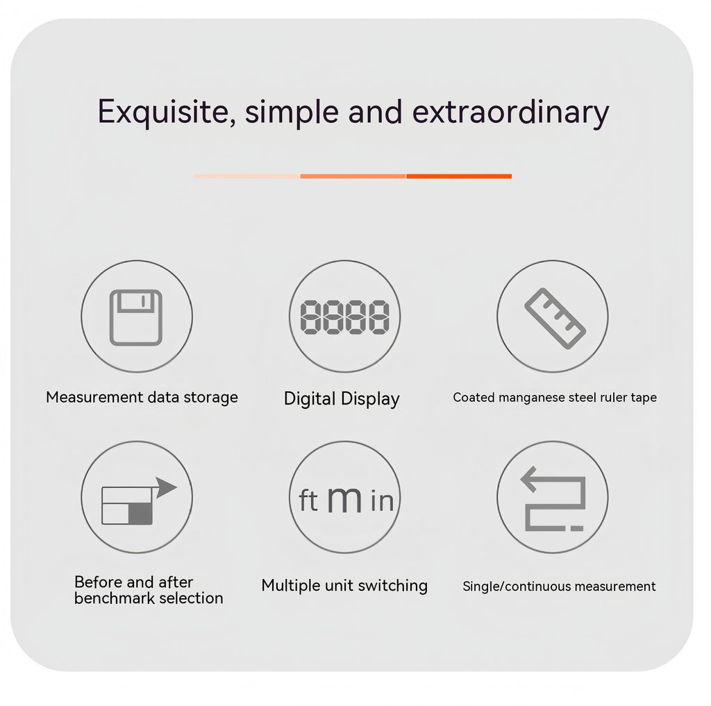 Measuring tape with laser