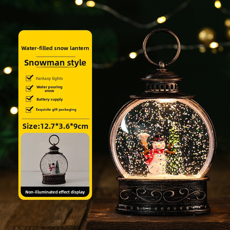 Christmas water-filled small wind lamp