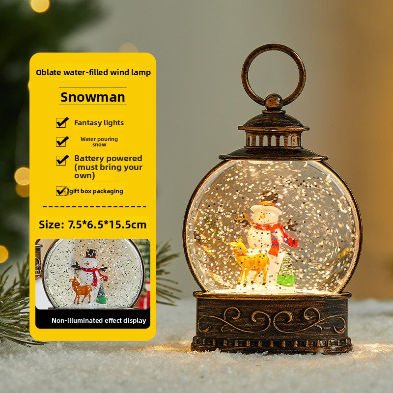 Christmas water-filled small wind lamp