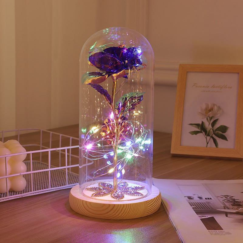 LED Rose in glass cover