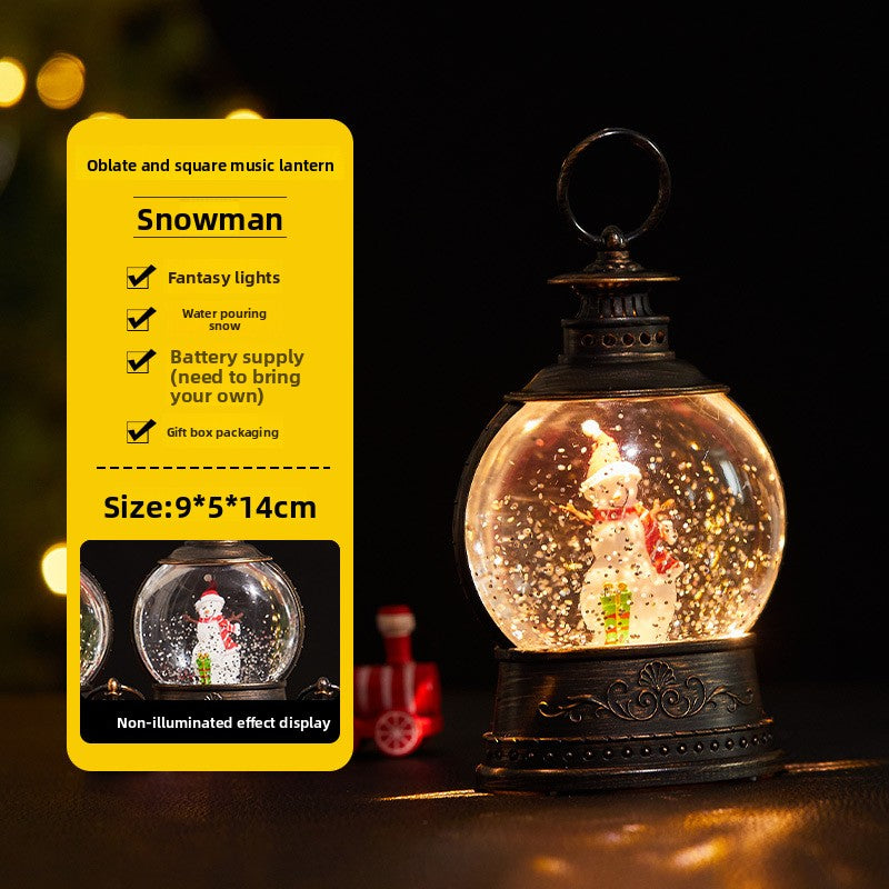 Christmas water-filled small wind lamp