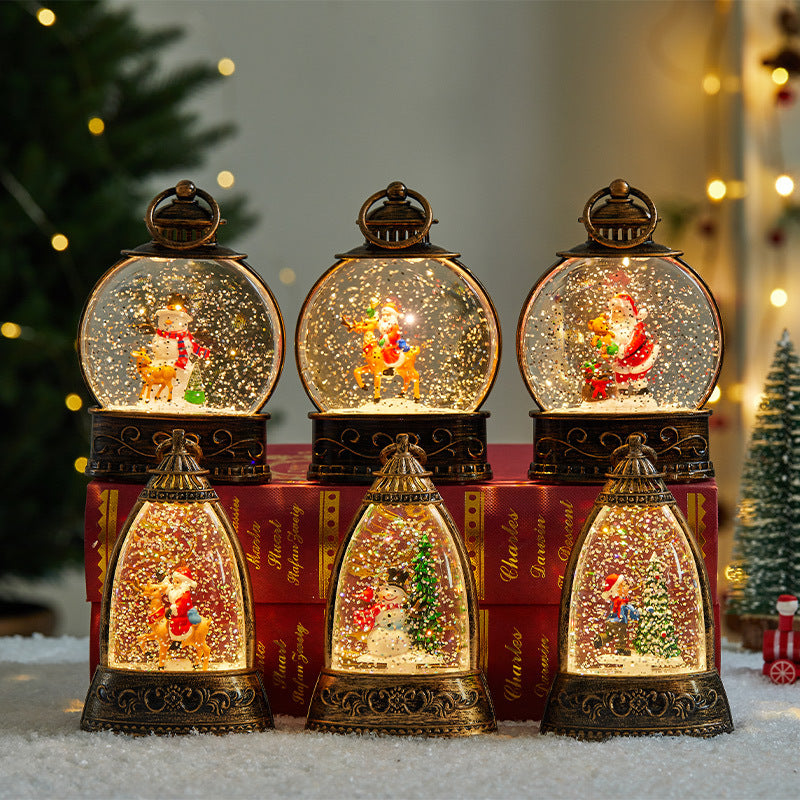 Christmas water-filled small wind lamp