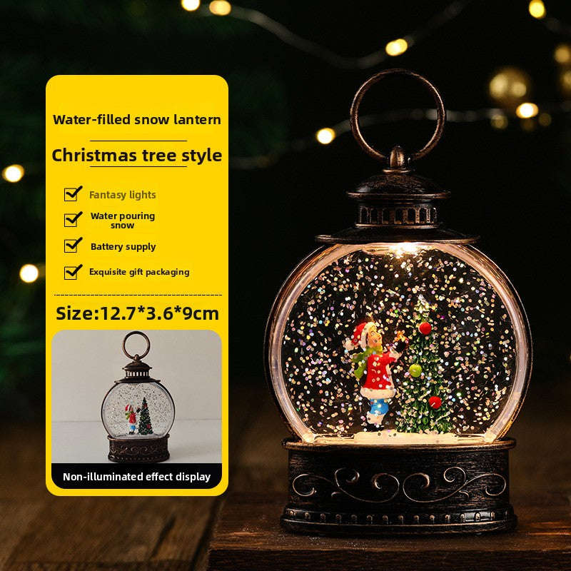 Christmas water-filled small wind lamp