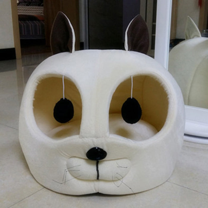 Cat headed pet bed