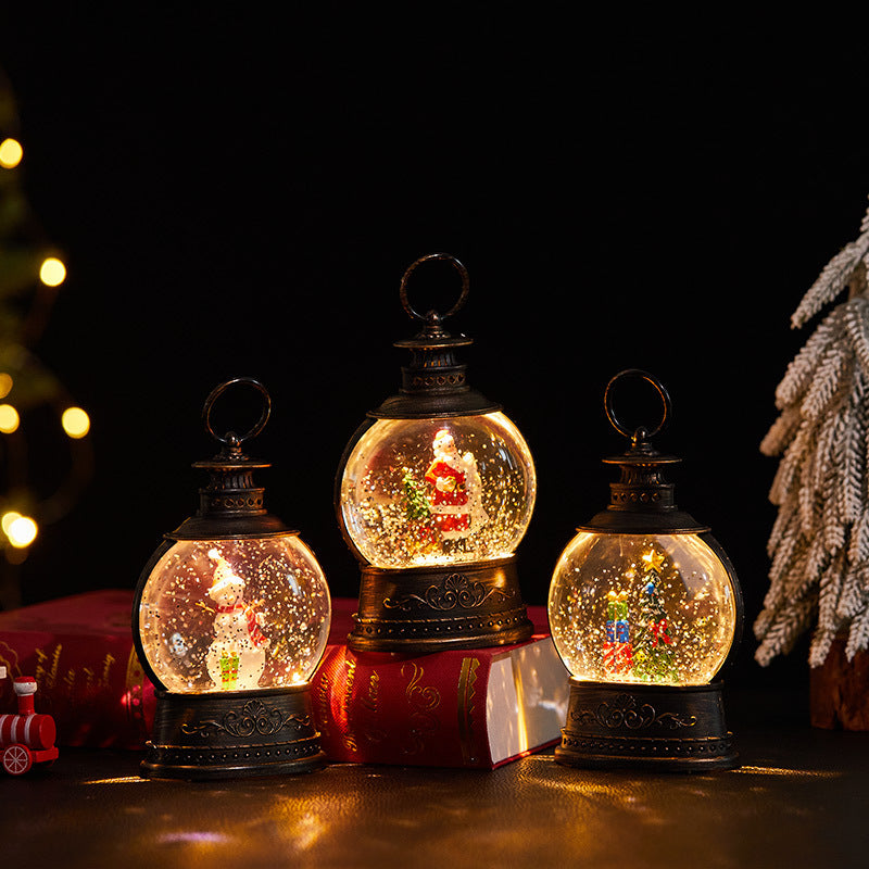 Christmas water-filled small wind lamp