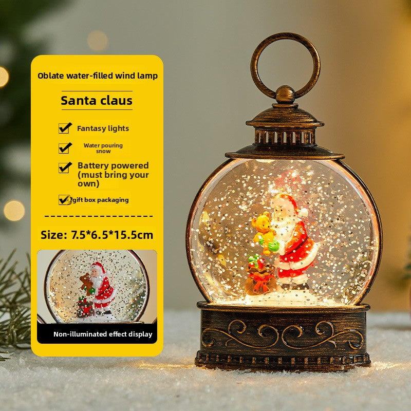 Christmas water-filled small wind lamp