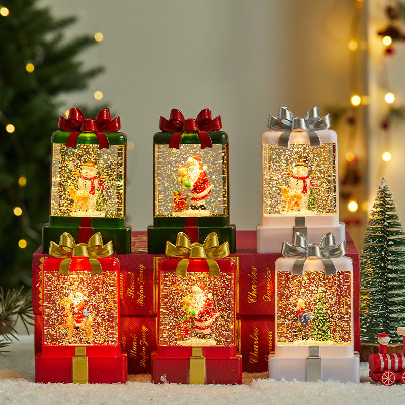 Christmas water-filled small wind lamp