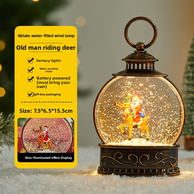 Christmas water-filled small wind lamp