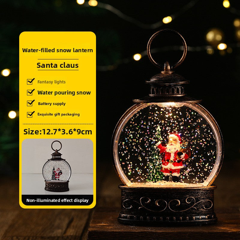 Christmas water-filled small wind lamp