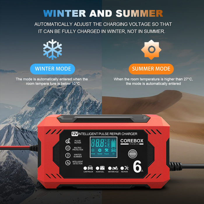 12V6A Smart Battery Charger