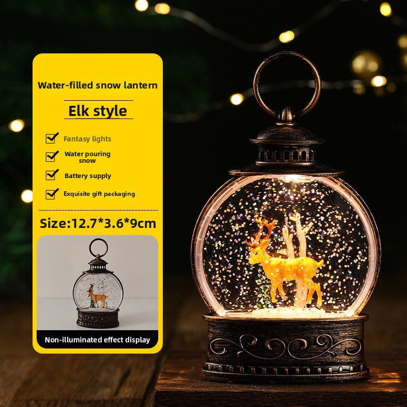 Christmas water-filled small wind lamp